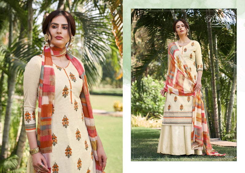 Belliza Designer Studio Amogh Pure Premium Cotton Print With Heavy Handwork Salwar Suit