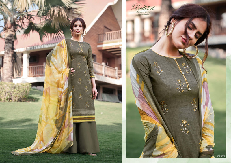 Belliza Designer Studio Amogh Pure Premium Cotton Print With Heavy Handwork Salwar Suit