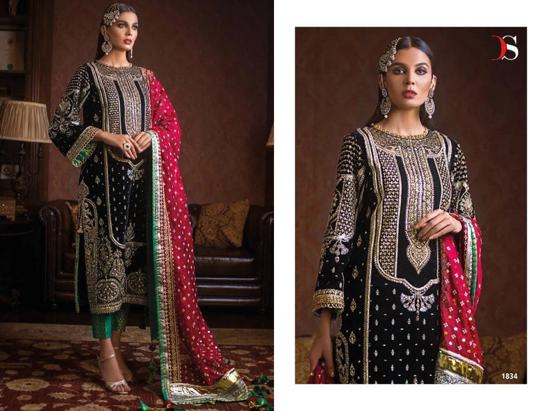 Deepsy Suit Anaya 2 Velvet With Heavy Embroidery Work Stylish Designer Pakistani Party Wear Salwar Kameez