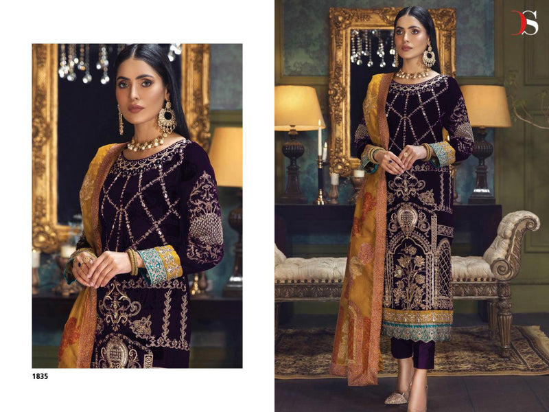 Deepsy Suit Anaya 2 Velvet With Heavy Embroidery Work Stylish Designer Pakistani Party Wear Salwar Kameez