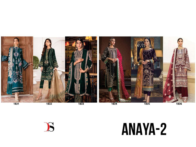 Deepsy Suit Anaya 2 Velvet With Heavy Embroidery Work Stylish Designer Pakistani Party Wear Salwar Kameez