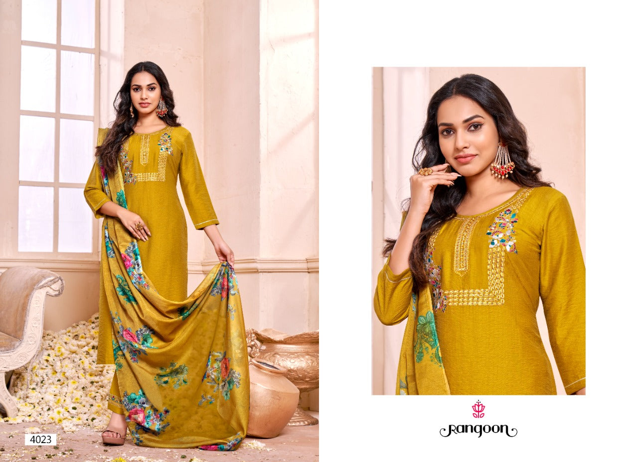 Rangoon Aner Viscose With Embroidery Work Stylish Designer Festive Wear Kurti