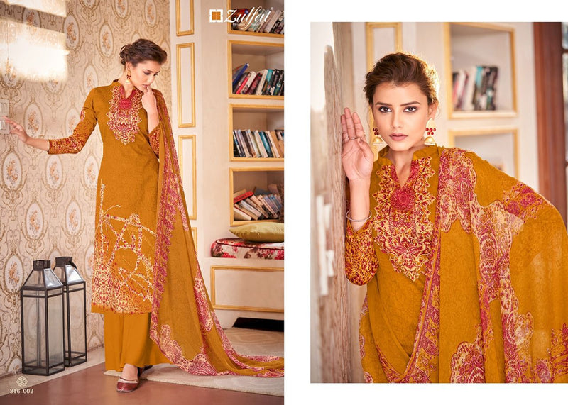 Zulfat Designer Suits Antara Jam Cotton Digital Printed Festive Wear Salwar Kameez