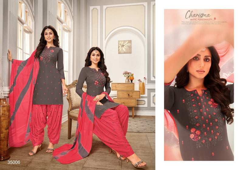 Kapil Trendz Apsara Rayon Party Wear Kurtis With Patiyala Style Bottom & Dupatta