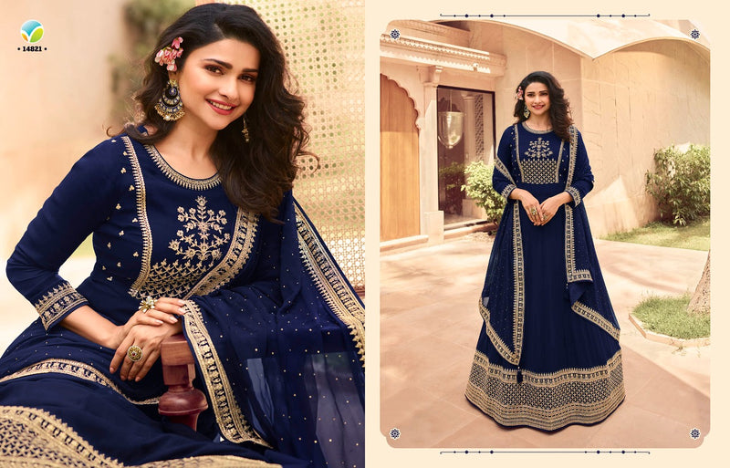 Vinay Fashion Kaseesh Attraction Embroidery Georgette Kali Heavy Fancy Designer Partywear Salwar Kameez