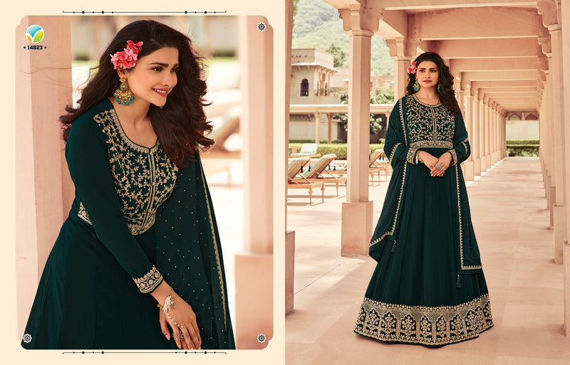 Vinay Fashion Kaseesh Attraction Embroidery Georgette Kali Heavy Fancy Designer Partywear Salwar Kameez