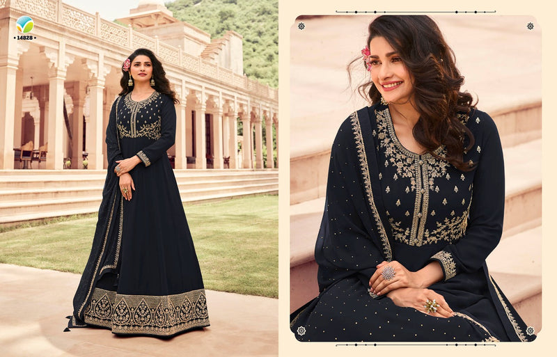 Vinay Fashion Kaseesh Attraction Embroidery Georgette Kali Heavy Fancy Designer Partywear Salwar Kameez