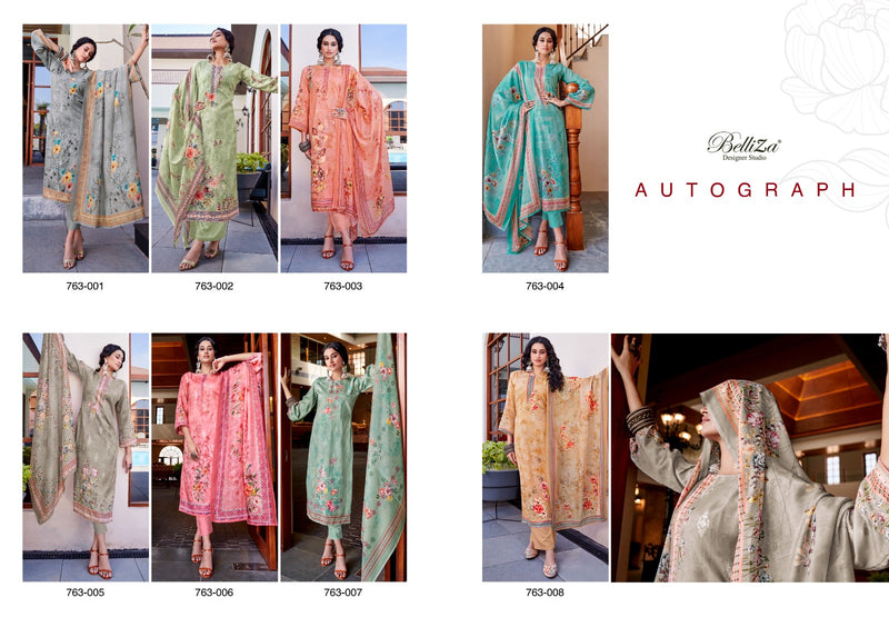 Belliza Designer Studio Autograph Pure Jam Cotton Digital Print On Exclusive Embroidery Work Designer Partywear Salwar Suit