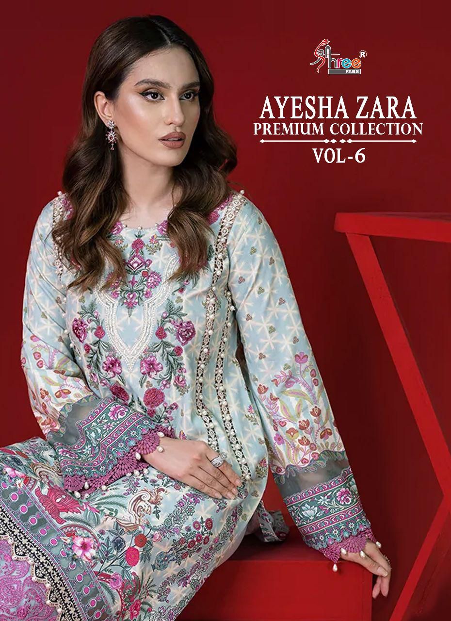 Shree Fabs Ayesha Zara Premium Collection Vol 6 Pure Cotton Stylish Designer Casual Look Pakistani Salwar Suit