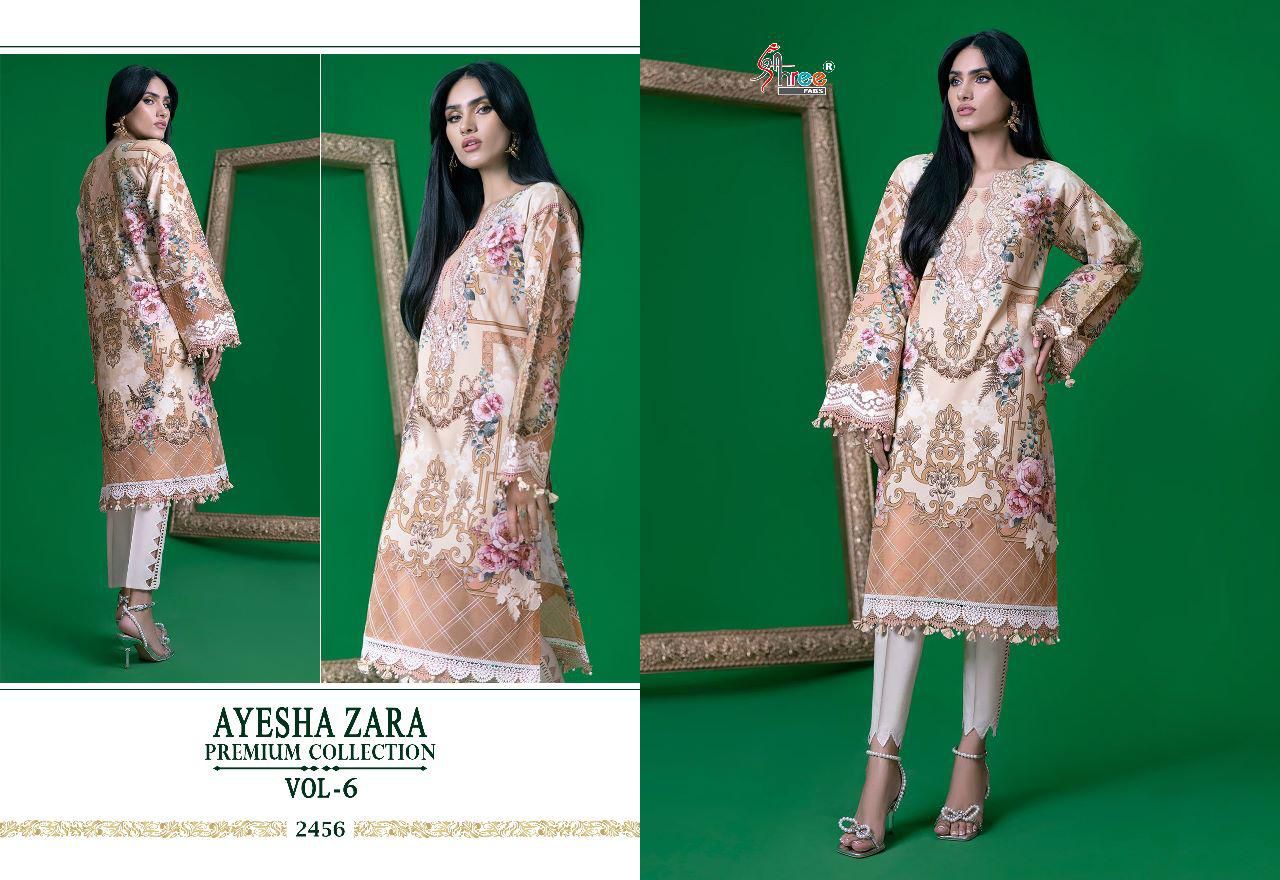 Shree Fabs Ayesha Zara Premium Collection Vol 6 Pure Cotton Stylish Designer Casual Look Pakistani Salwar Suit