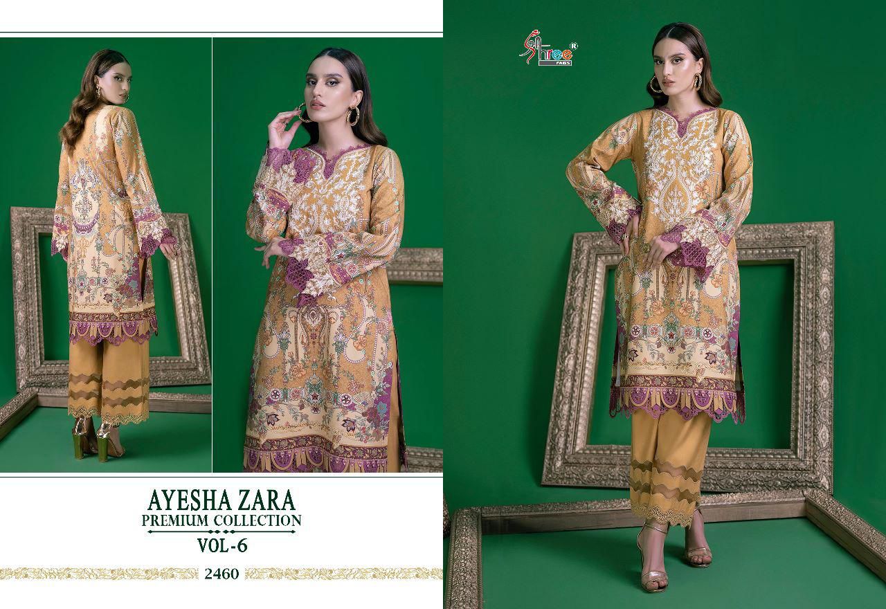 Shree Fabs Ayesha Zara Premium Collection Vol 6 Pure Cotton Stylish Designer Casual Look Pakistani Salwar Suit