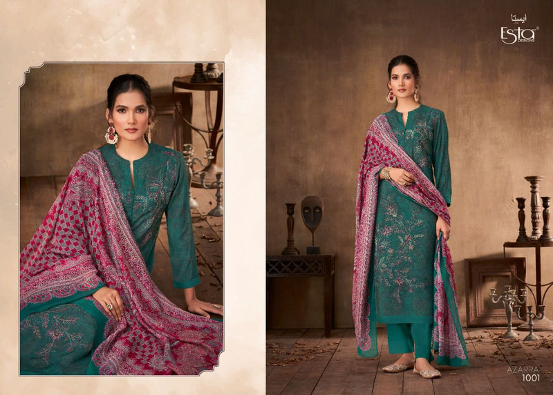 Esta Azarra Muslin Silk Printed With Hand work stylish Designer Fancy salwar suit