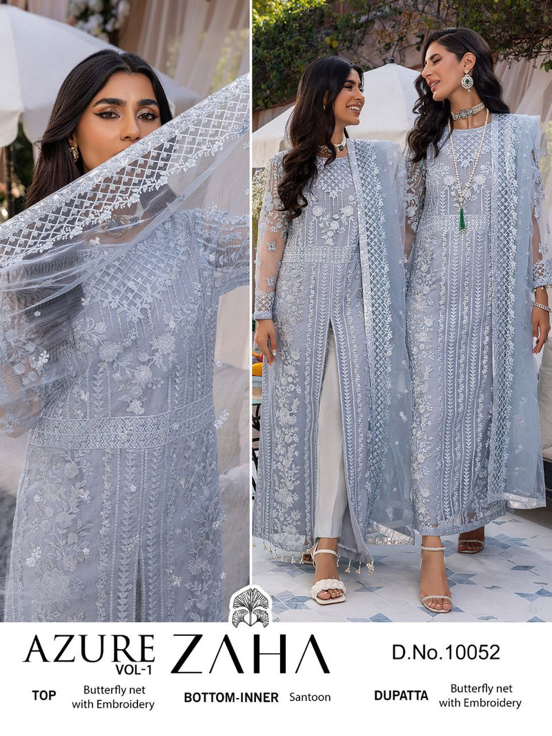 Zaha Azure Vol 1 Georgette With Embroidery Work Stylish Designer Pakistani Salwar Kameez