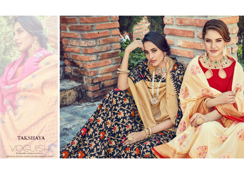 Aaloki Launch By Takhshya Silk With Fancy Printed Exclusive Traditional Wear Designer Sarees