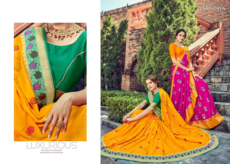 Aaloki Launch By Takhshya Silk With Fancy Printed Exclusive Traditional Wear Designer Sarees