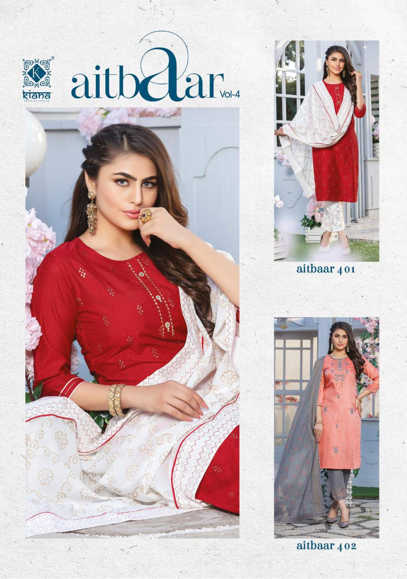 Kiana Launched Aitbaar Vol 4 Chanderi Silk Exclusive Party Wear Kurtis