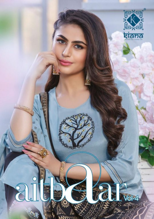 Kiana Launched Aitbaar Vol 4 Chanderi Silk Exclusive Party Wear Kurtis