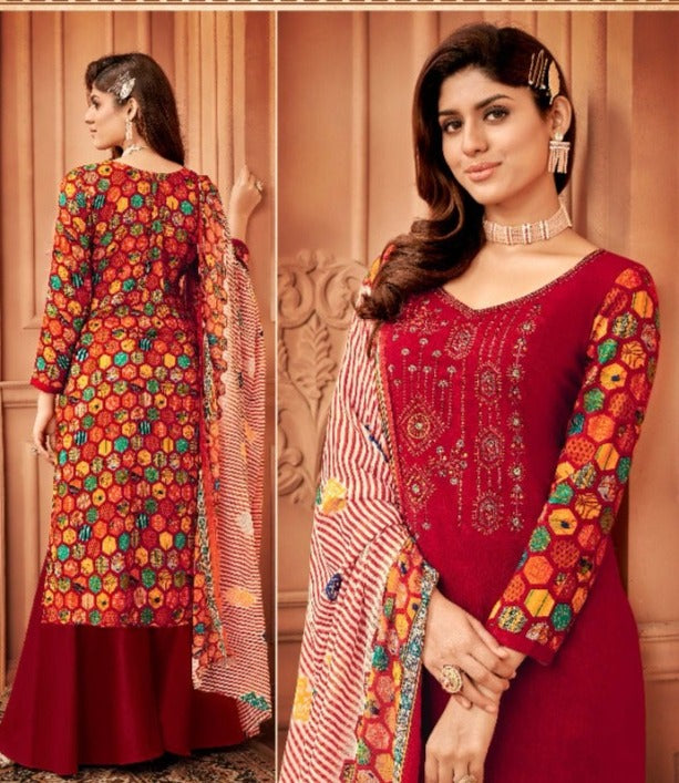 Alok Suit Amber Viscose Rayon Print Fancy Salwar Suits