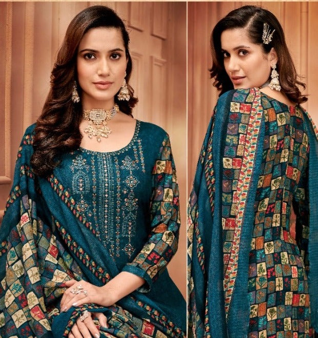 Alok Suit Amber Viscose Rayon Print Fancy Salwar Suits