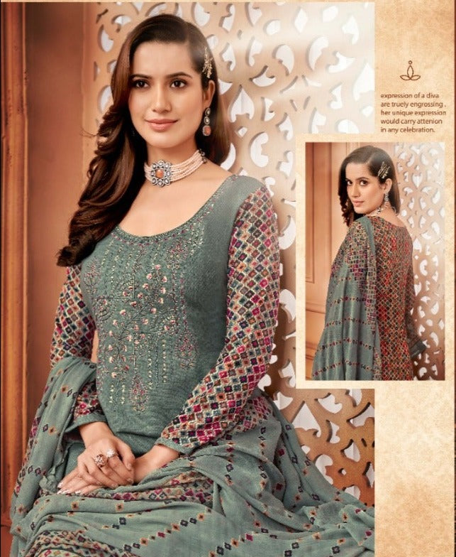 Alok Suit Amber Viscose Rayon Print Fancy Salwar Suits