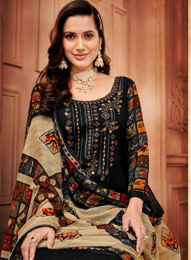 Alok Suit Amber Viscose Rayon Print Fancy Salwar Suits