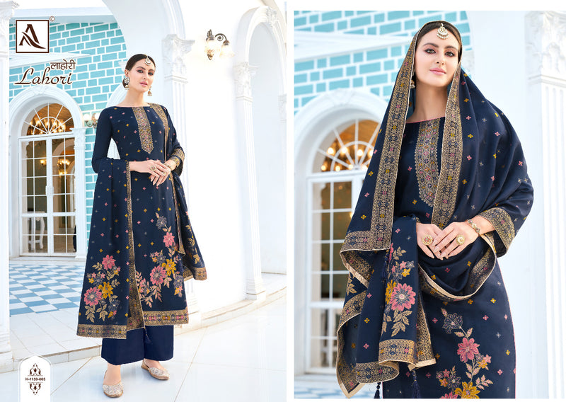 Alok Suit Lahori Pure Viscose Dola Jacquard Exclusive Hand Work Salwar Suit