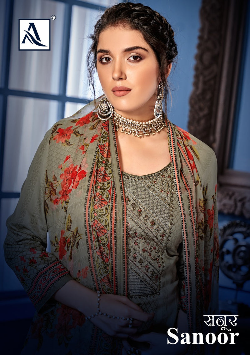 Alok Suit Launch Sanoor Jam Digital Print With Embroidery Work Designer Salwar Kameez