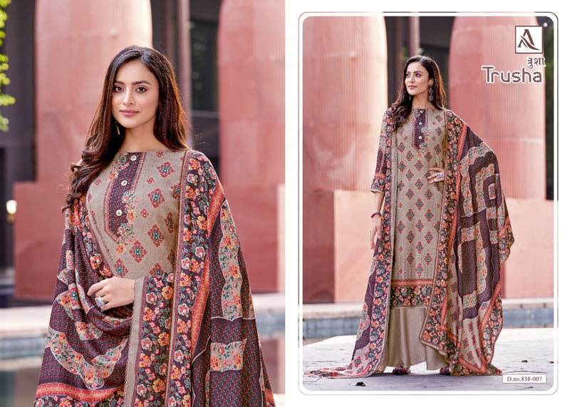 Alok Suit Trusha Pashmina Digital Print With Swarovski Diamond Salwar Suit