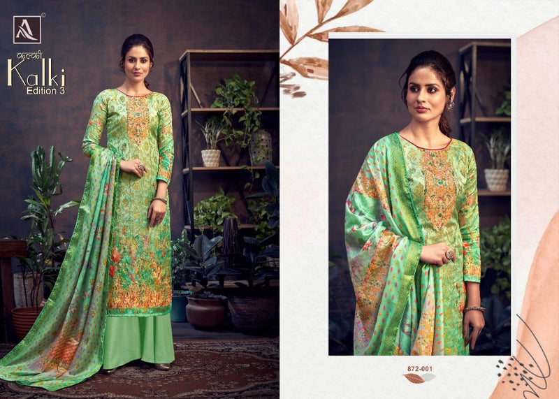 Alok Suits Kalki Edition 3 Pure Hand Weave Banarasi Jacquard Digital Print Salwar Kameez