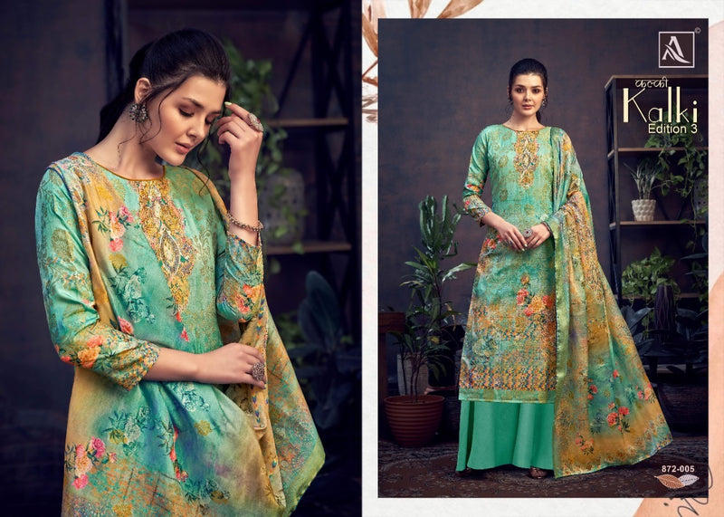 Alok Suits Kalki Edition 3 Pure Hand Weave Banarasi Jacquard Digital Print Salwar Kameez