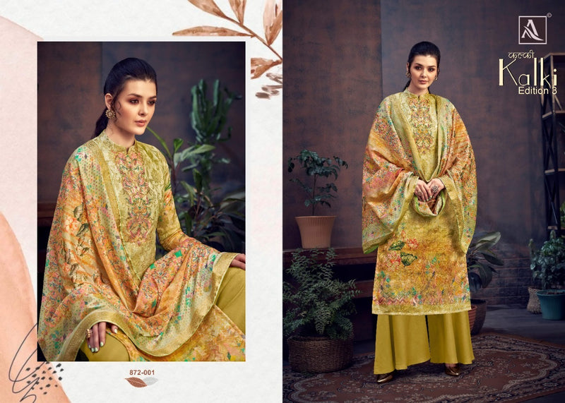 Alok Suits Kalki Edition 3 Pure Hand Weave Banarasi Jacquard Digital Print Salwar Kameez