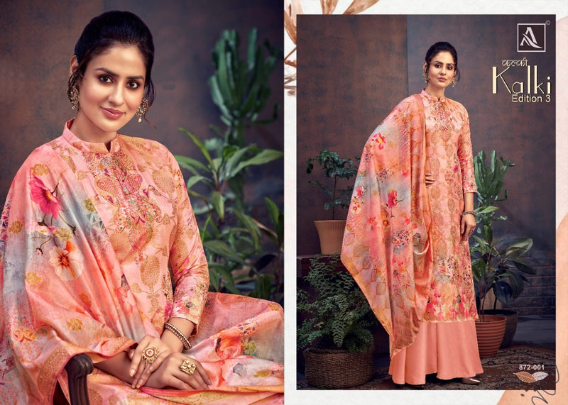 Alok Suits Kalki Edition 3 Pure Hand Weave Banarasi Jacquard Digital Print Salwar Kameez