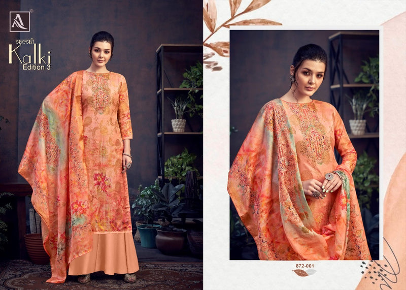 Alok Suits Kalki Edition 3 Pure Hand Weave Banarasi Jacquard Digital Print Salwar Kameez