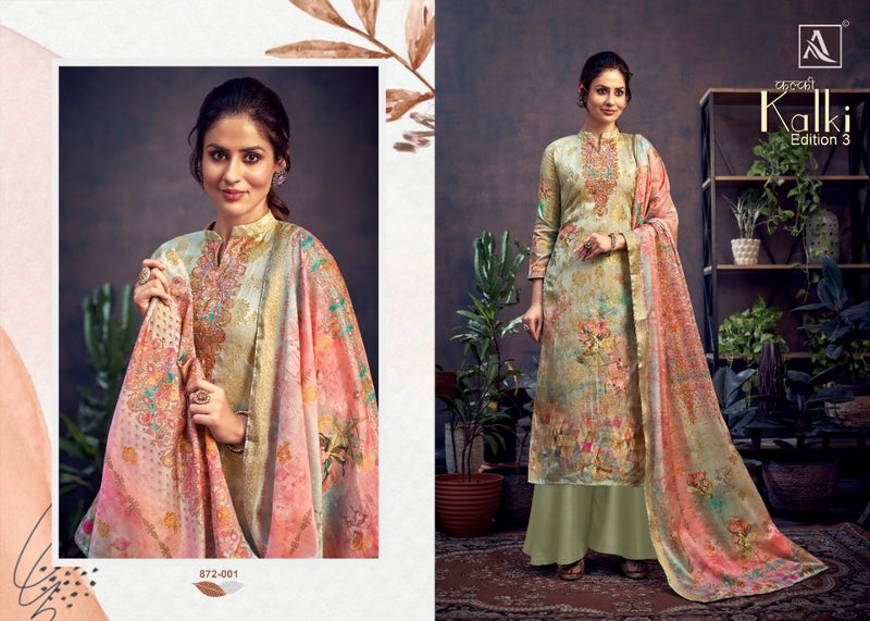 Alok Suits Kalki Edition 3 Pure Hand Weave Banarasi Jacquard Digital Print Salwar Kameez