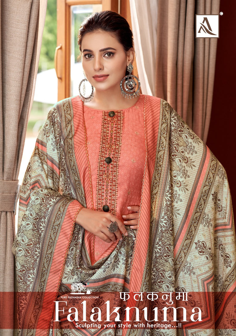 Alok suit Falaknuma Pashmina Digital Print With Embroidery Work