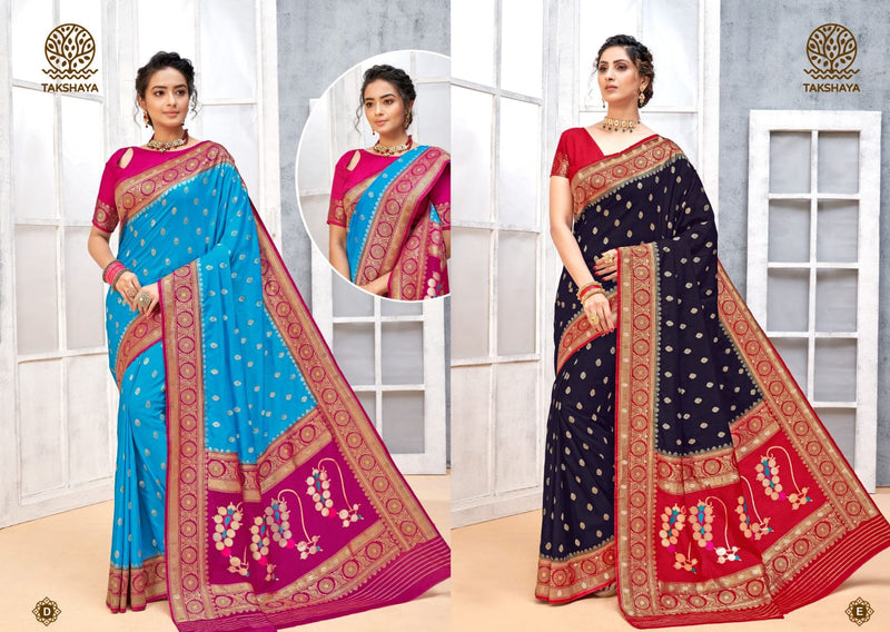 Takshya Presents By Nathani Silk With Heavy Printed Traditional Wear Designer Saree With Fancy Lace