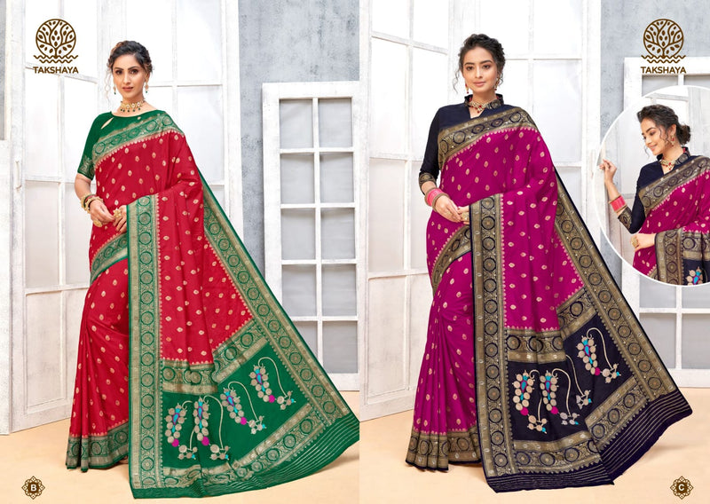 Takshya Presents By Nathani Silk With Heavy Printed Traditional Wear Designer Saree With Fancy Lace