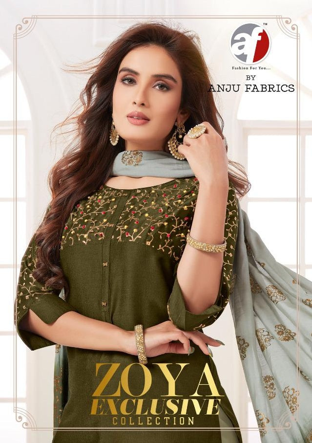 Anju Fashion Zoya Bemberg Silk With New Look Fancy Kurti