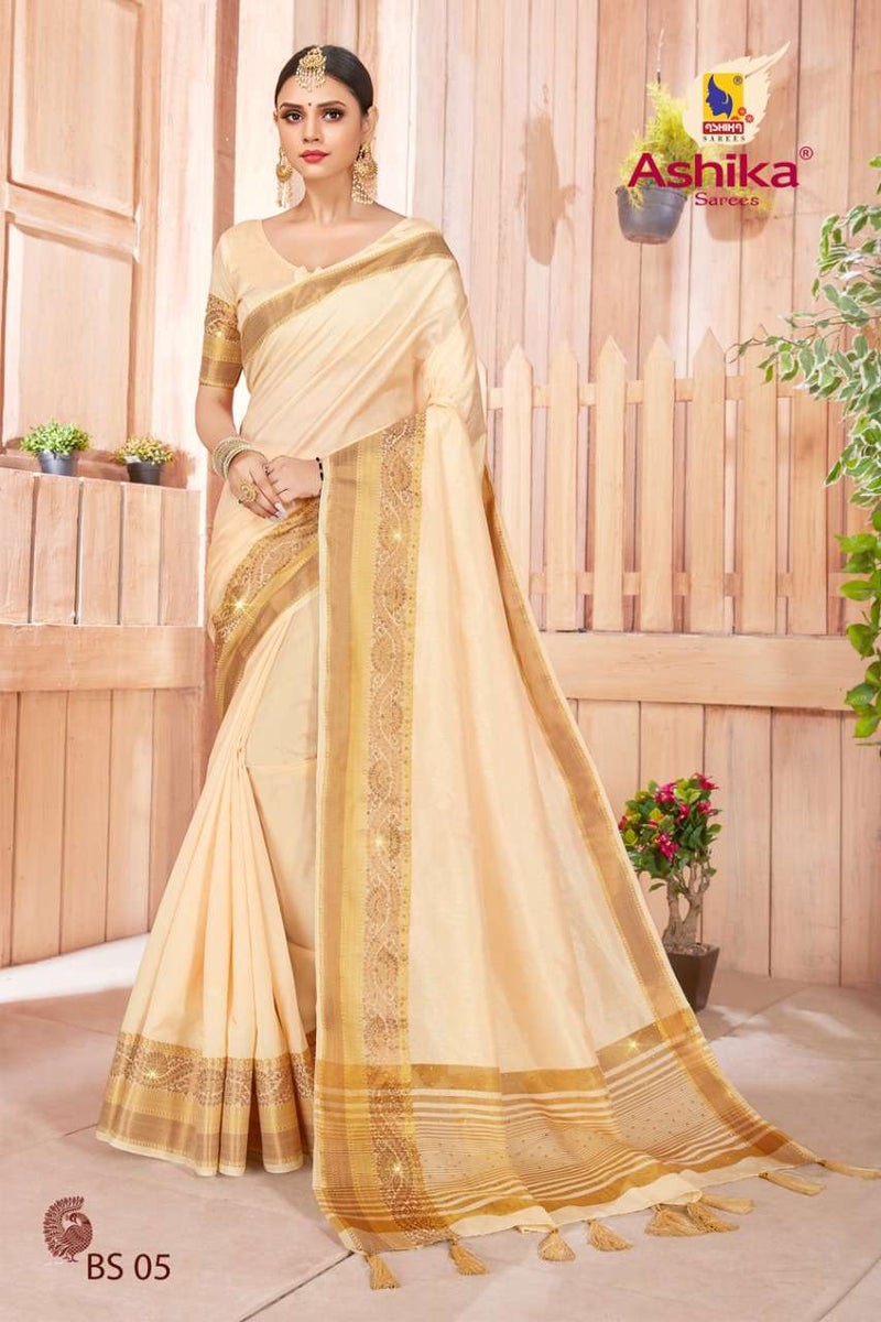 Ashika Sarees Bella Stone Silk With Stone Work Gorgeous Look Sarees