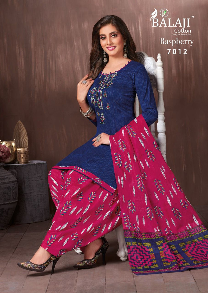 Balaji Cotton Raspberry Vol 7 Pure Cotton Patiyala Style Party Wear Salwar Suits