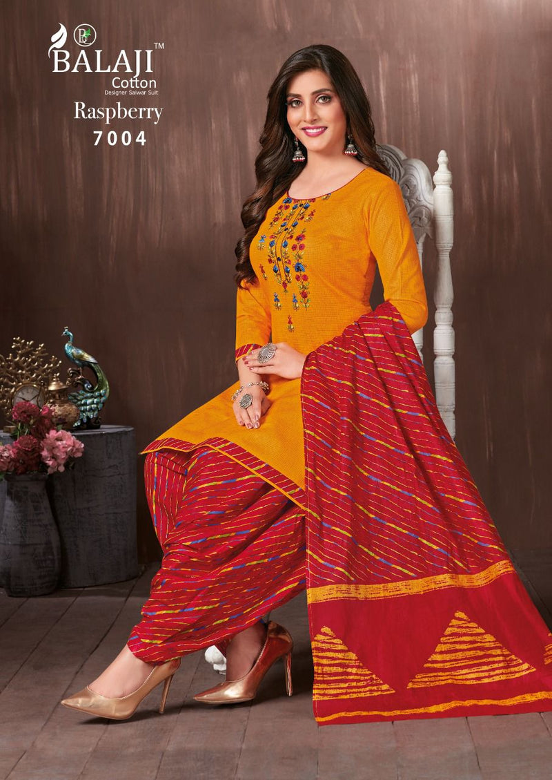 Balaji Cotton Raspberry Vol 7 Pure Cotton Patiyala Style Party Wear Salwar Suits