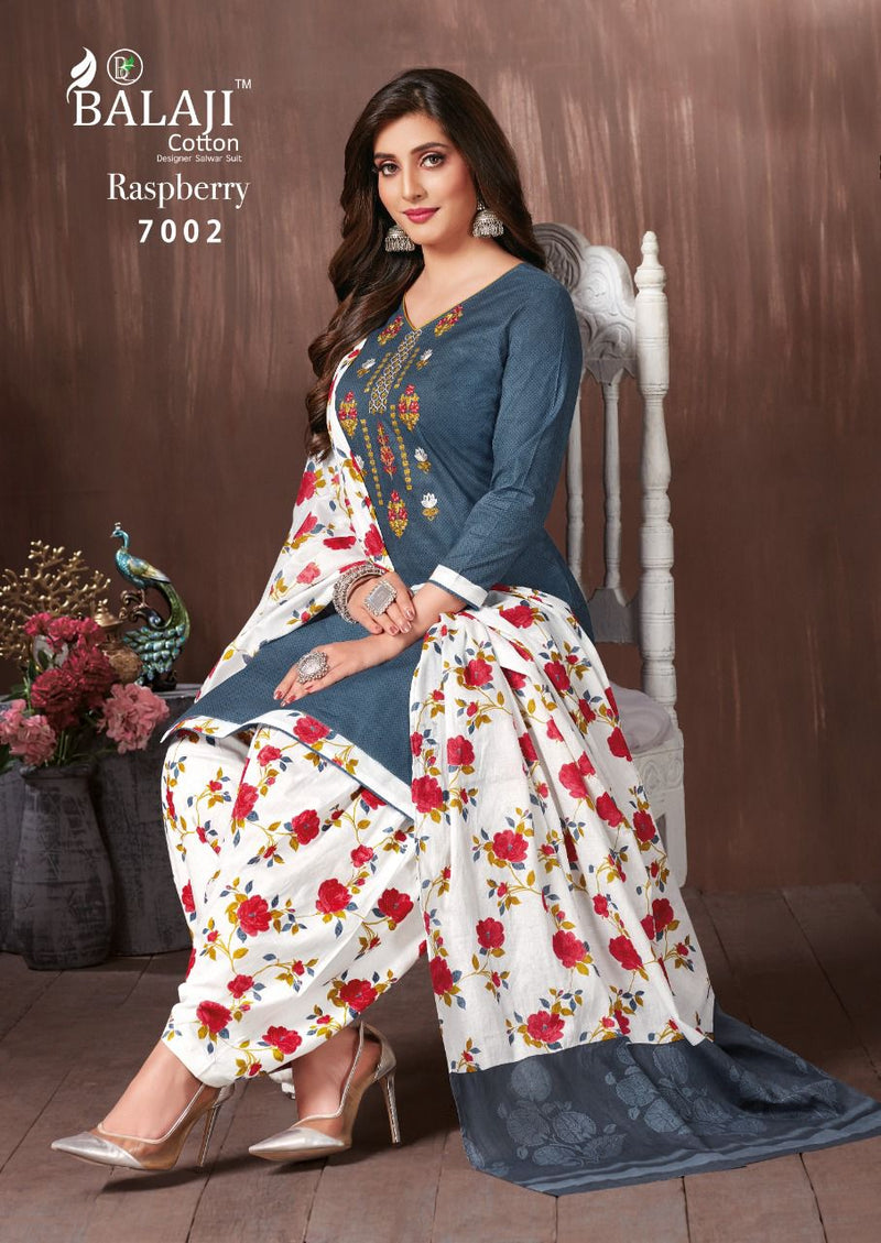 Balaji Cotton Raspberry Vol 7 Pure Cotton Patiyala Style Party Wear Salwar Suits