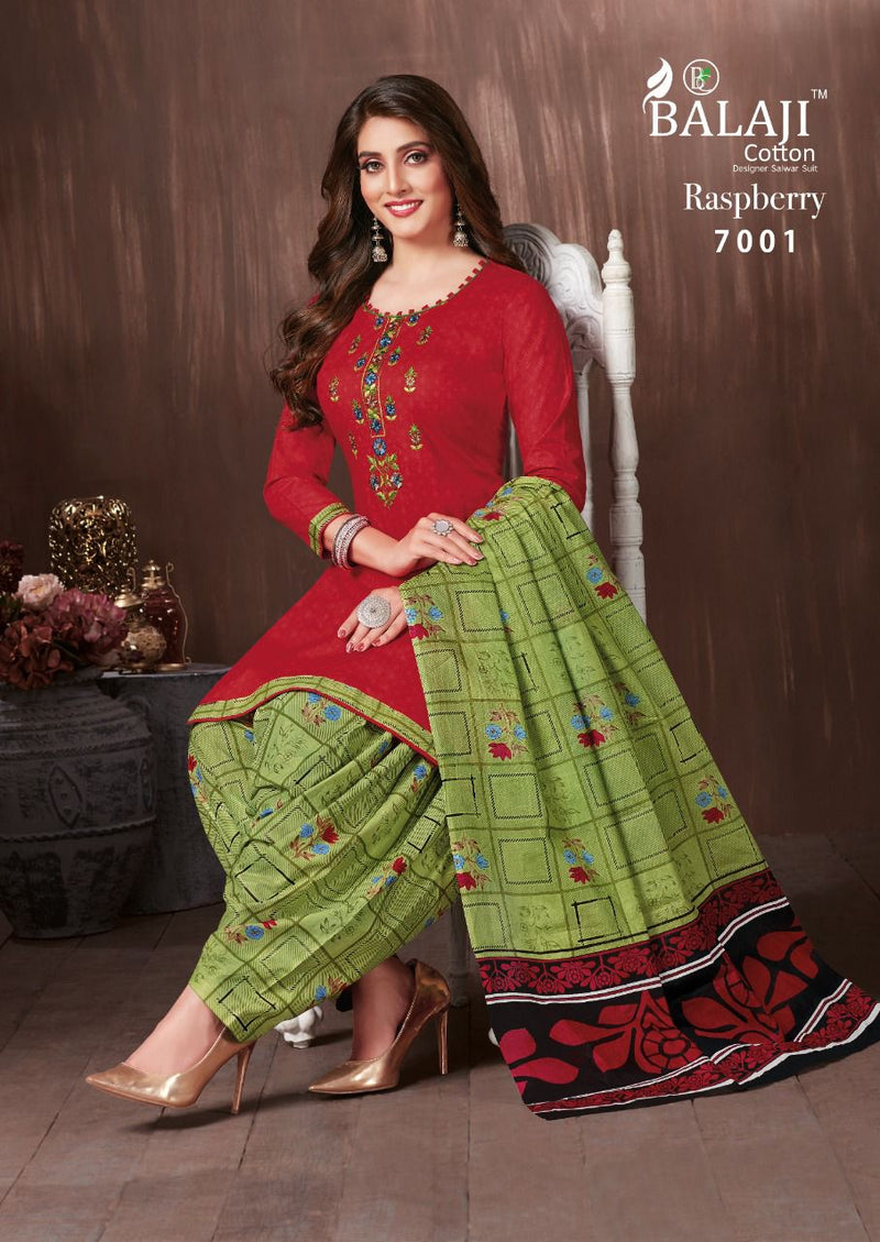 Balaji Cotton Raspberry Vol 7 Pure Cotton Patiyala Style Party Wear Salwar Suits