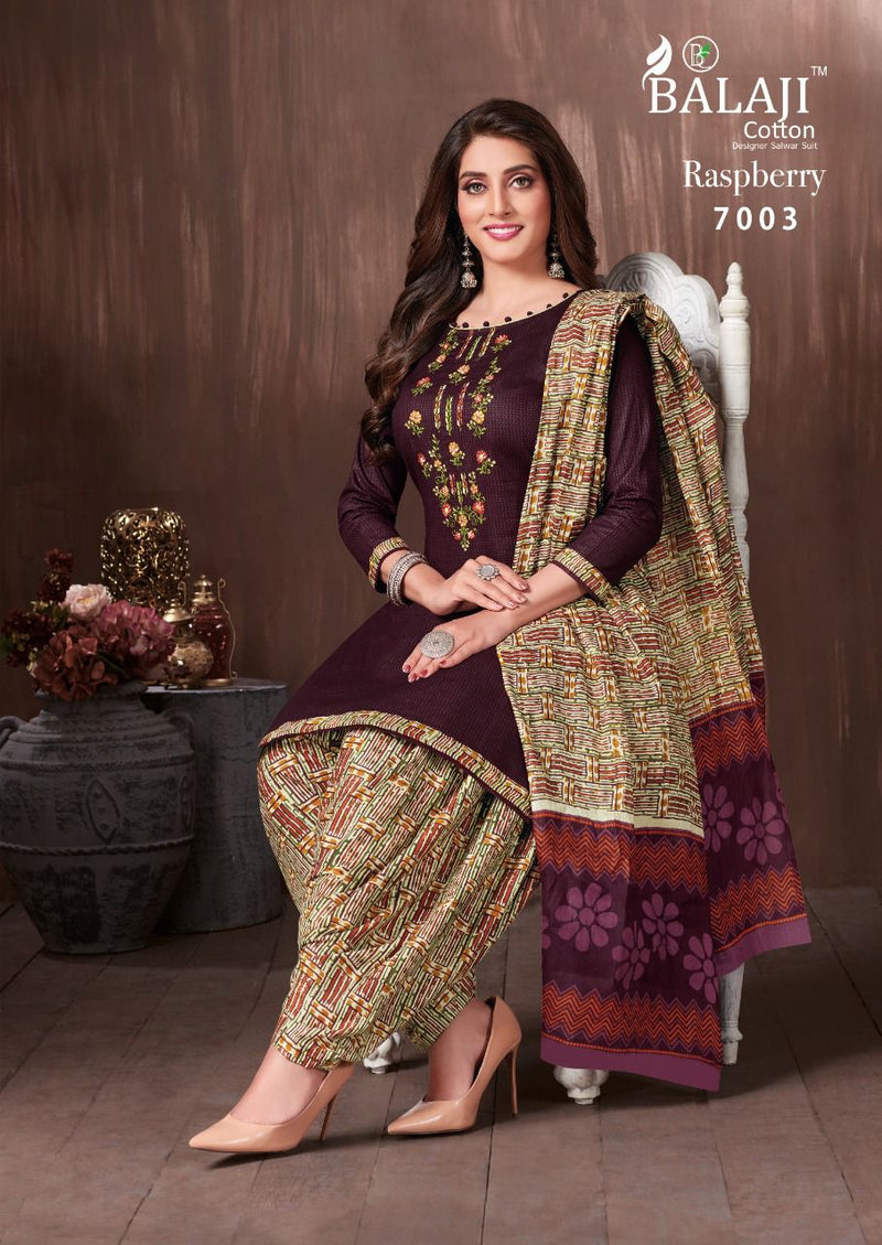 Balaji Cotton Raspberry Vol 7 Pure Cotton Patiyala Style Party Wear Salwar Suits