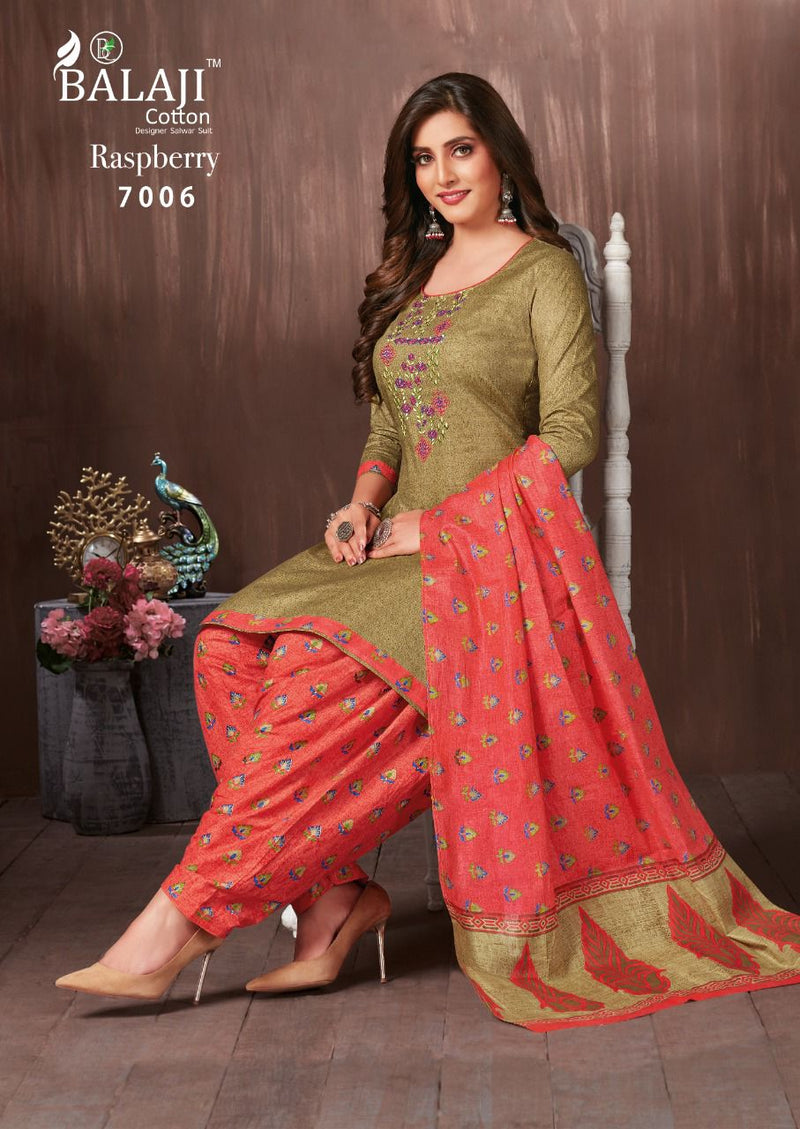 Balaji Cotton Raspberry Vol 7 Pure Cotton Patiyala Style Party Wear Salwar Suits