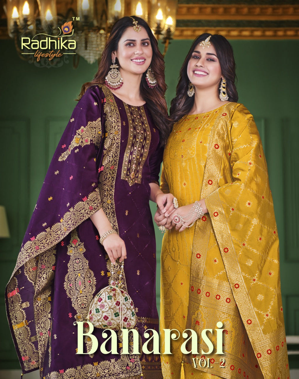 Radhika Lifestyle Banarasi Vol 2 Silk With Beautiful Work Stylish Designer Festive Wear Salwar Kameez