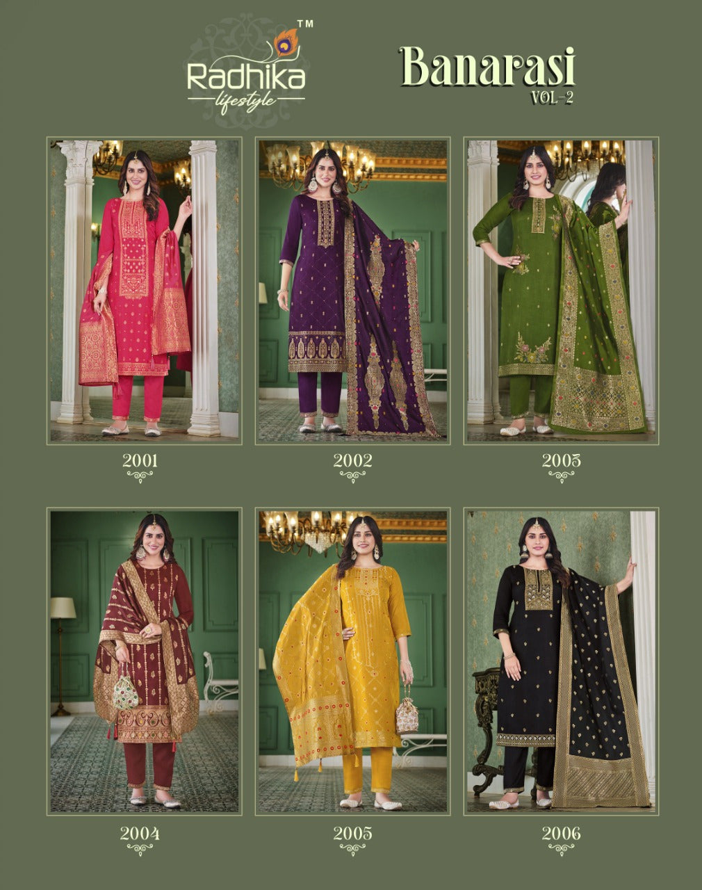 Radhika Lifestyle Banarasi Vol 2 Silk With Beautiful Work Stylish Designer Festive Wear Salwar Kameez