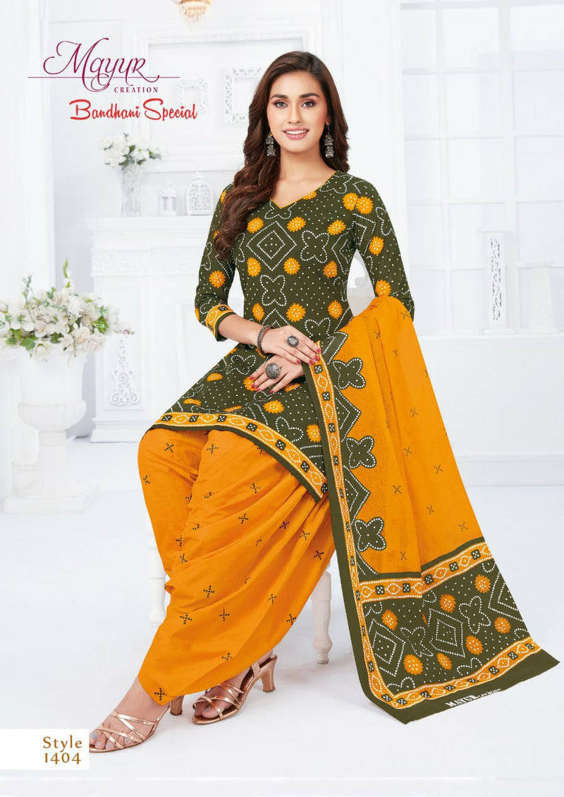 Mayur Creation Bandhani Special Vol 14 Cotton Printed Festive Wear Salwar Suits