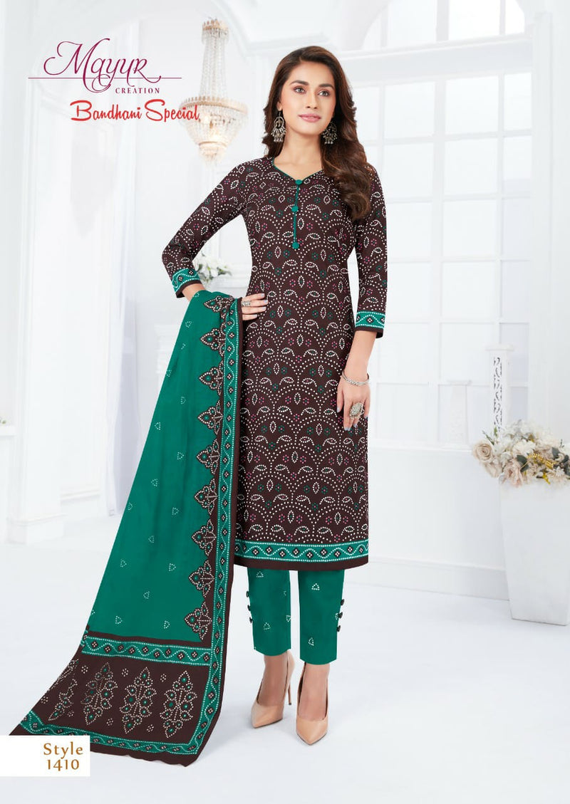 Mayur Creation Bandhani Special Vol 14 Cotton Printed Festive Wear Salwar Suits