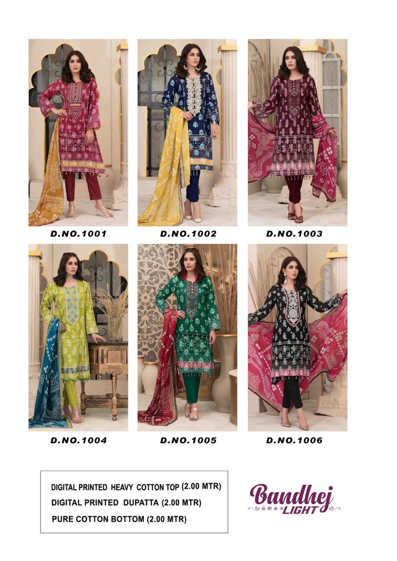 Kf Designer Bandhej Lite Vol 1 Cotton Festive Wear Salwar Suits